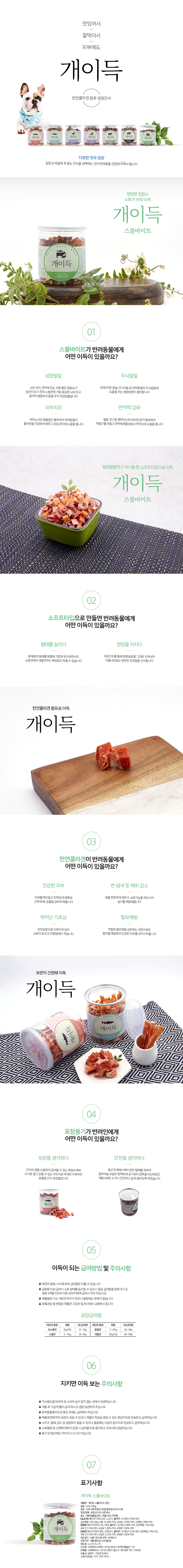 강아지 간식 스몰바이트 200g 반려견 트릿 보상용 사료 상세 이미지 2